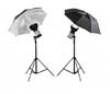 Studioset 2x Dauerlichtlampe Daylight 150 / Stativ / Reflexschirm
