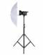 Studioset Dauerlichtlampe Daylight 250 S / Stativ / Schirm