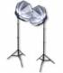 Studioset 2x Dauerlicht 30W mit Octagon Softbox und Blitzstativ