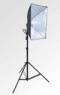 Studioset Dauerlicht Tageslichtlampe mit Softbox und Blitzstativ