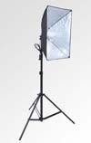Studioset Dauerlicht 30W mit Softbox und Blitzstativ
