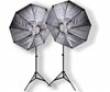 2x Set Octagon Softbox 4-fach Daylight 90cm (1600W) und Stativ