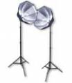 Studioset 2x Dauerlicht 30W mit Octagon Softbox und Blitzstativ